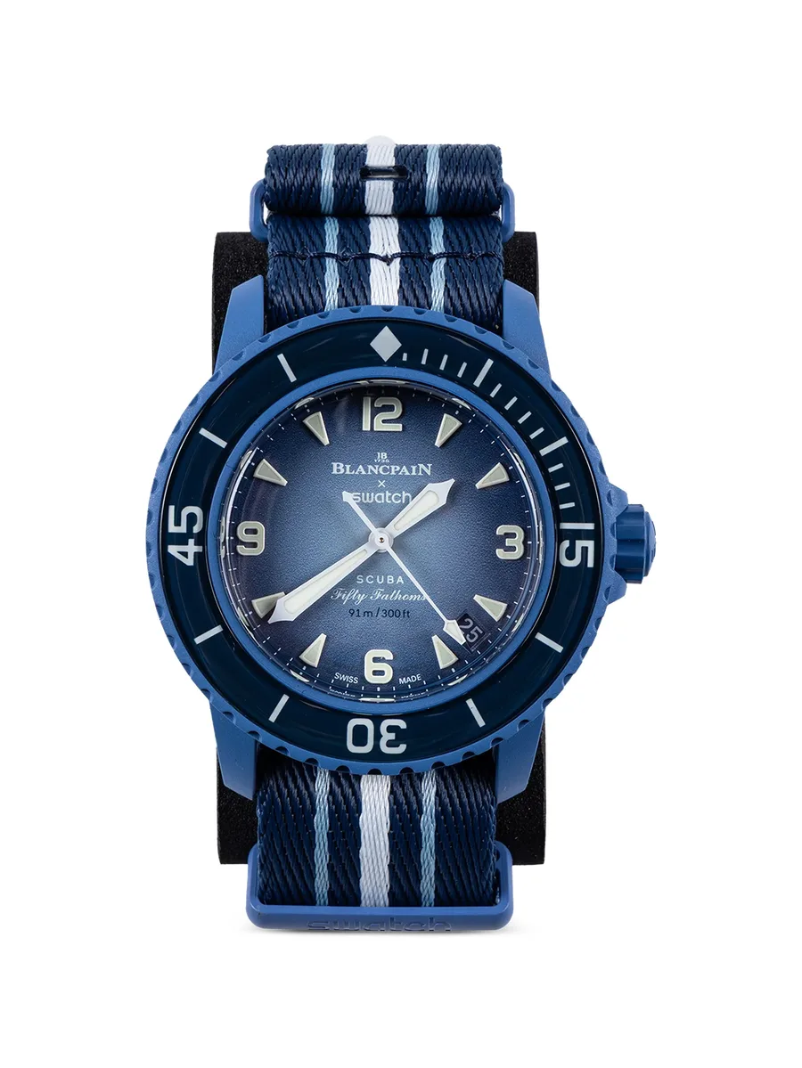 наручные часы Scuba Fifty Fathoms из коллаборации с Swatch 1