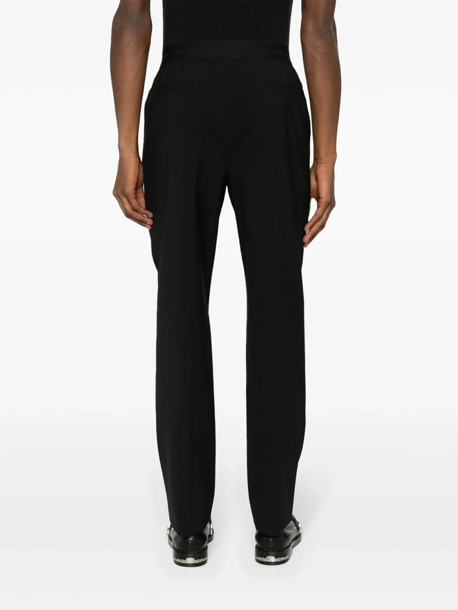 logo-waistband tapered trousers 7