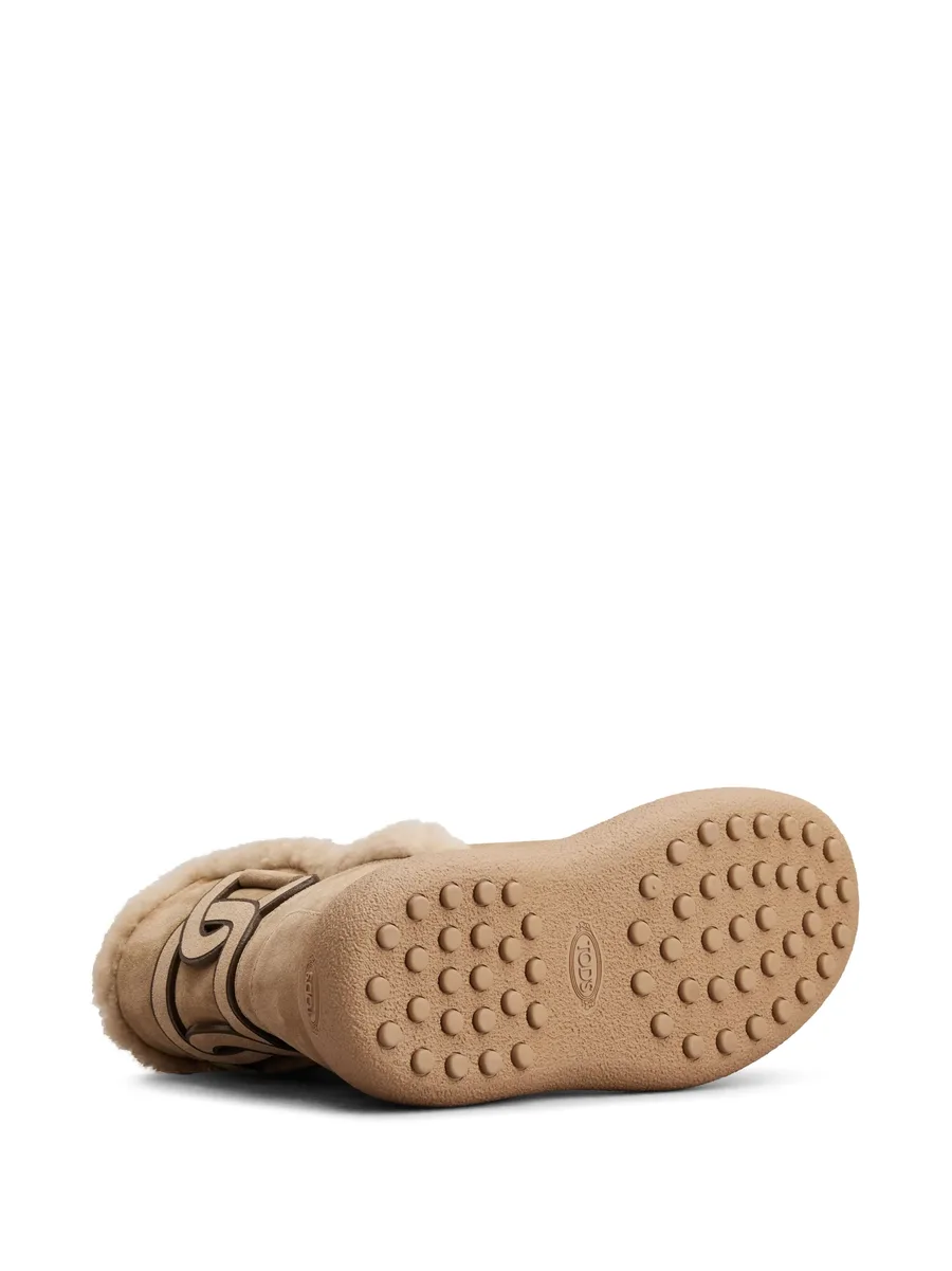 logo-patch suede boots 7