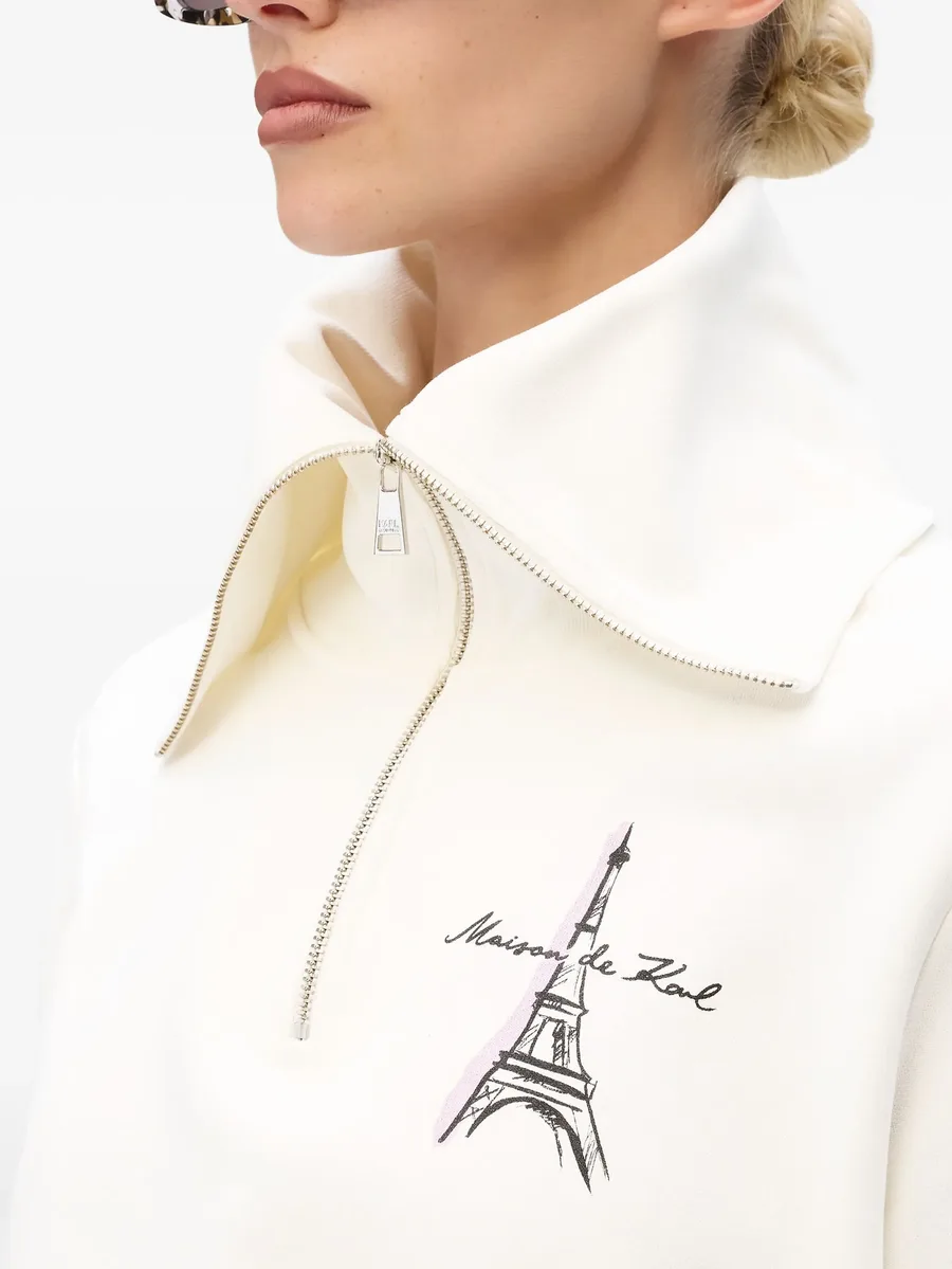 толстовка Eiffel Tower на молнии 5