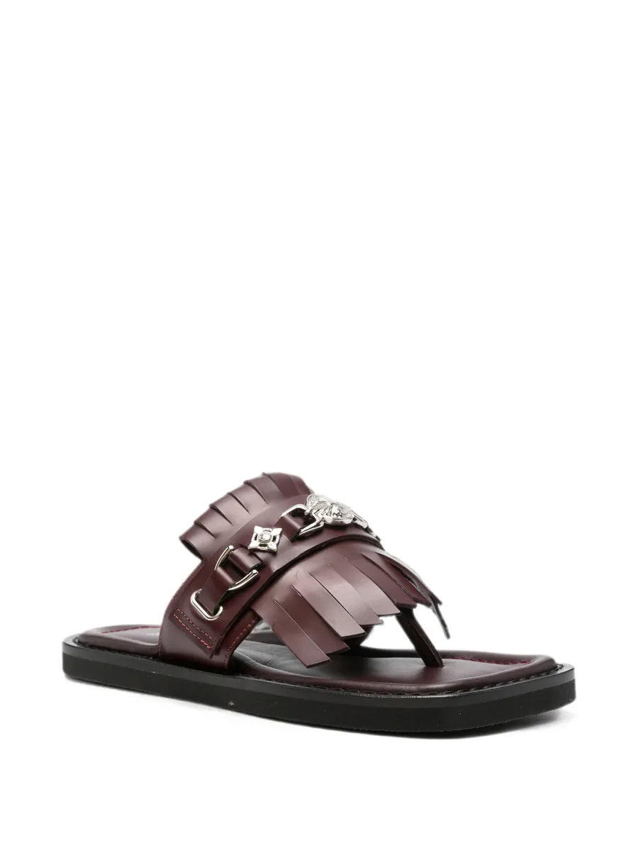 fringe-detail buckled sandals 3