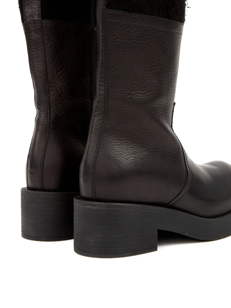 panelled buckled leather boots 7