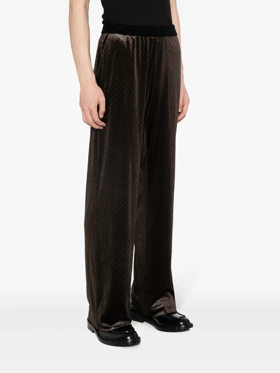monogram-jacquard straight-leg trousers 5