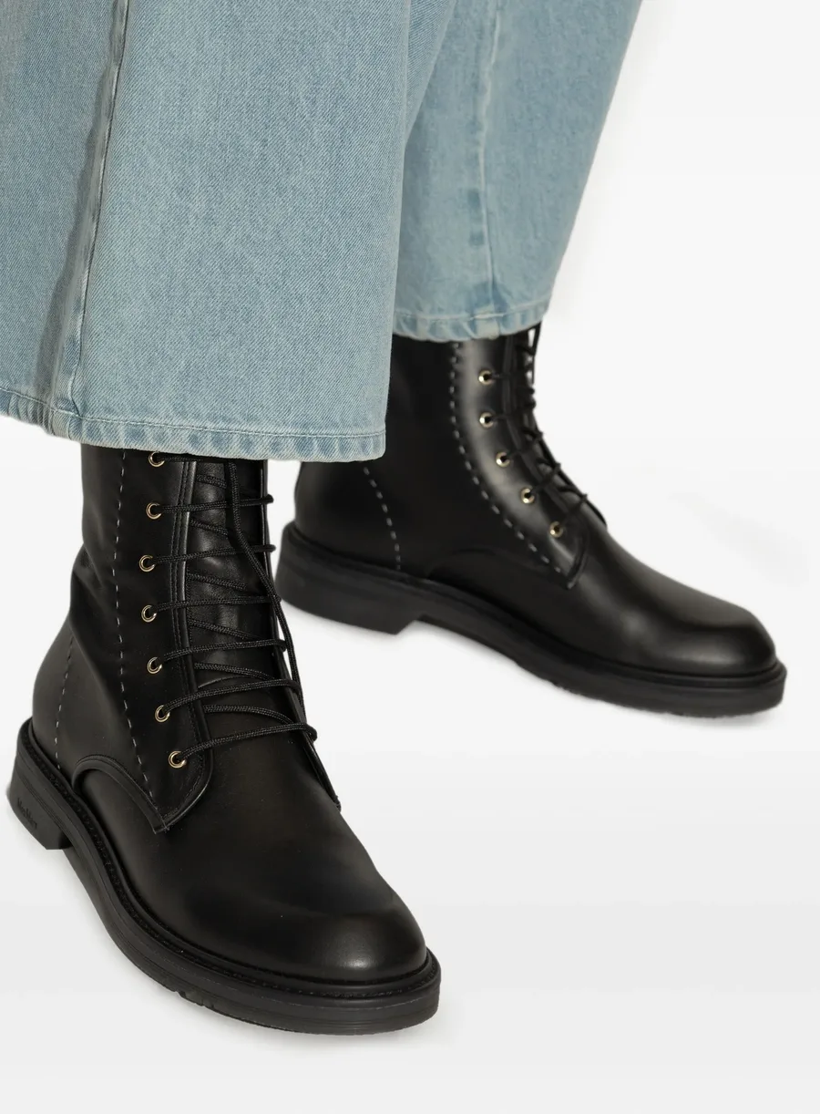 lace-up combat boots 9