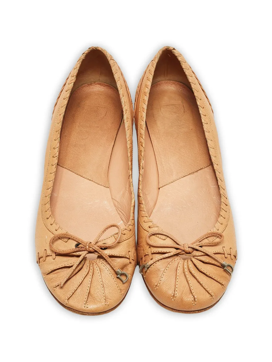 bow-detail whipstitch ballet flats 5