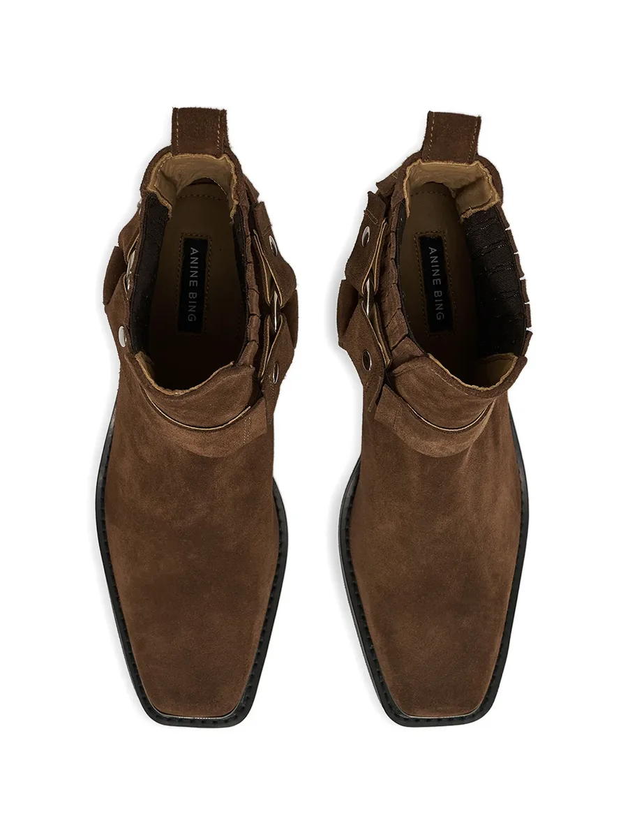 mid biker boots - tobacco 5