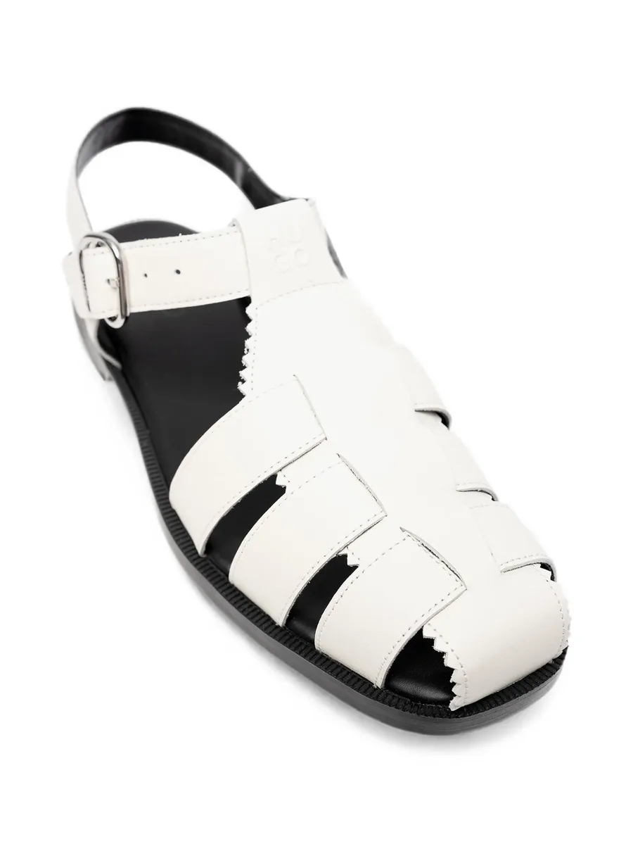 buckle-fastening caged sandals 7
