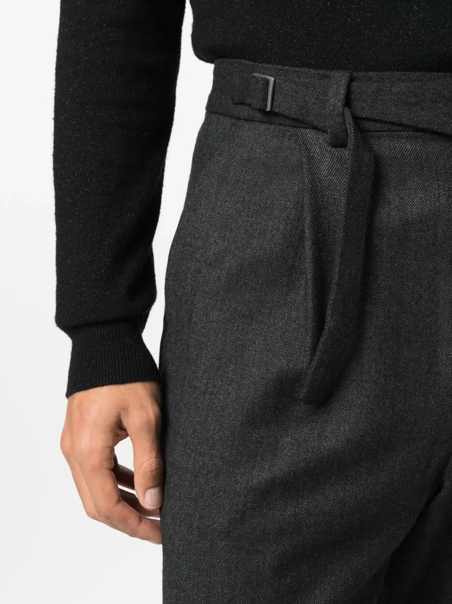 cropped tapered-leg trousers 9