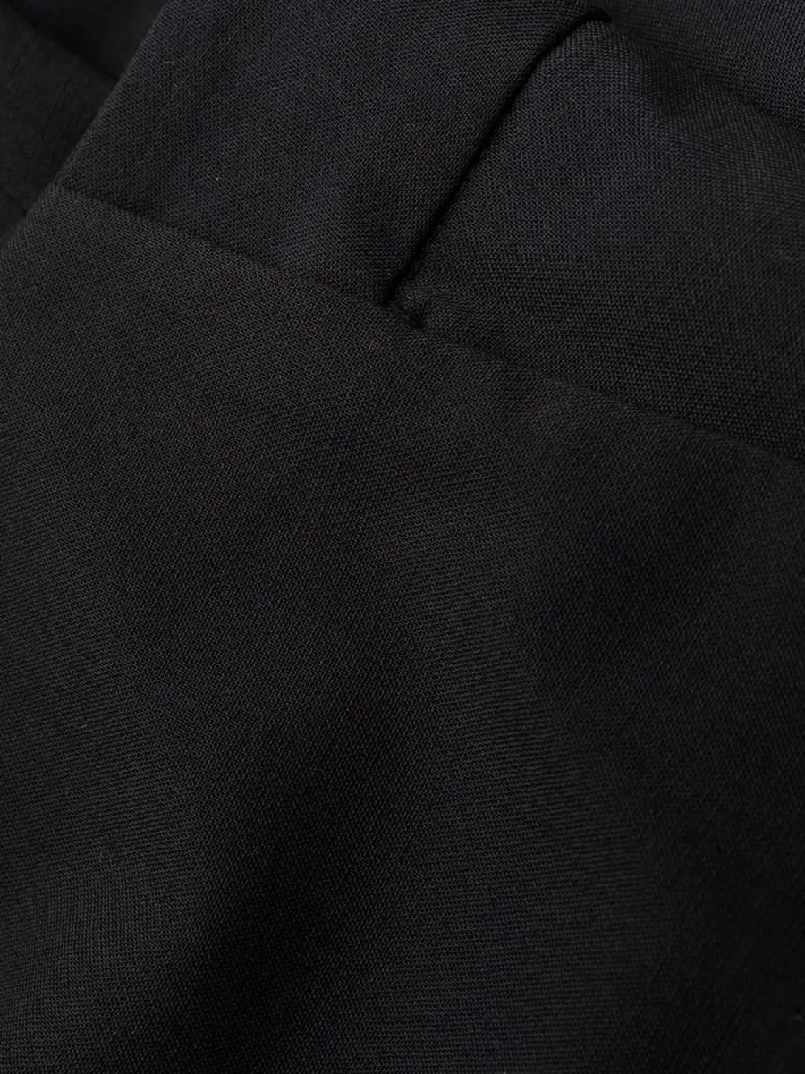 draped straight-leg cropped trousers 13