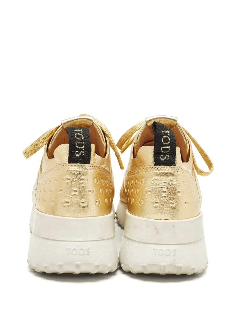 perforated metallic sneakers 5