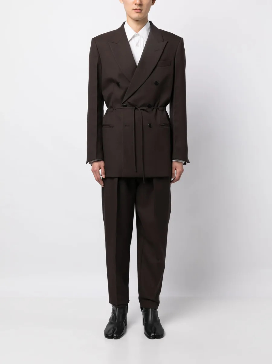 tapered box-pleated trousers 4