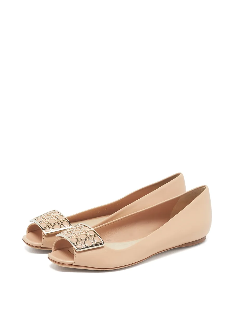 Cannage plaque ballet flats 10