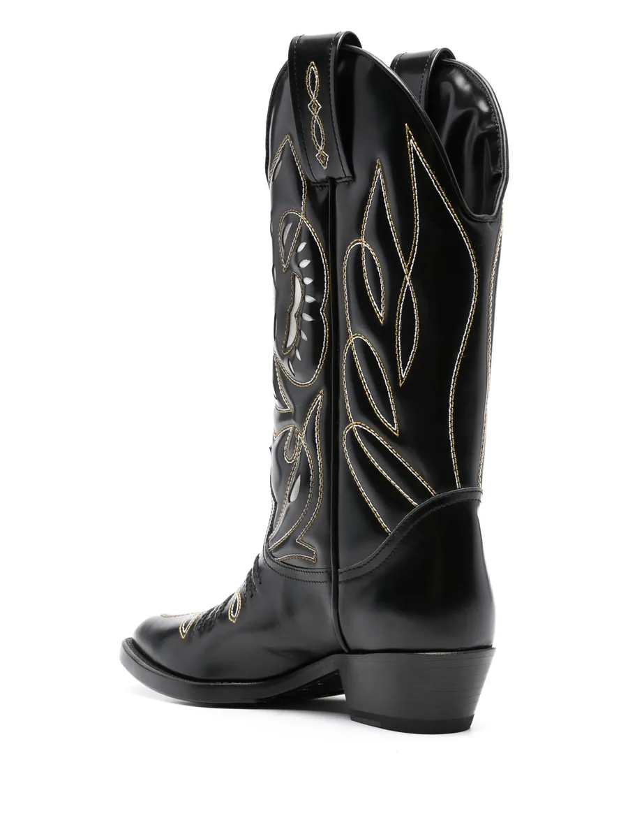 70mm cut-out leather mid-calf boots 5