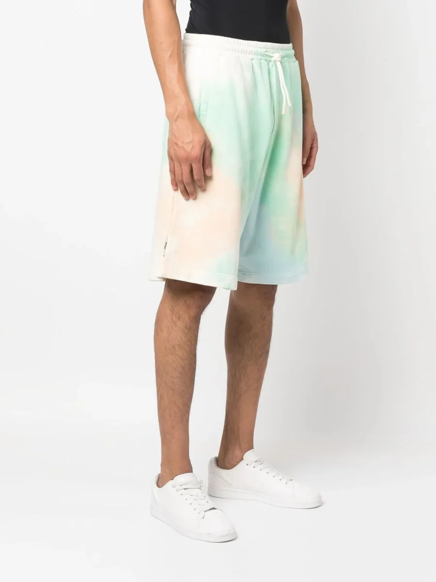 logo-print tie-dye shorts 5