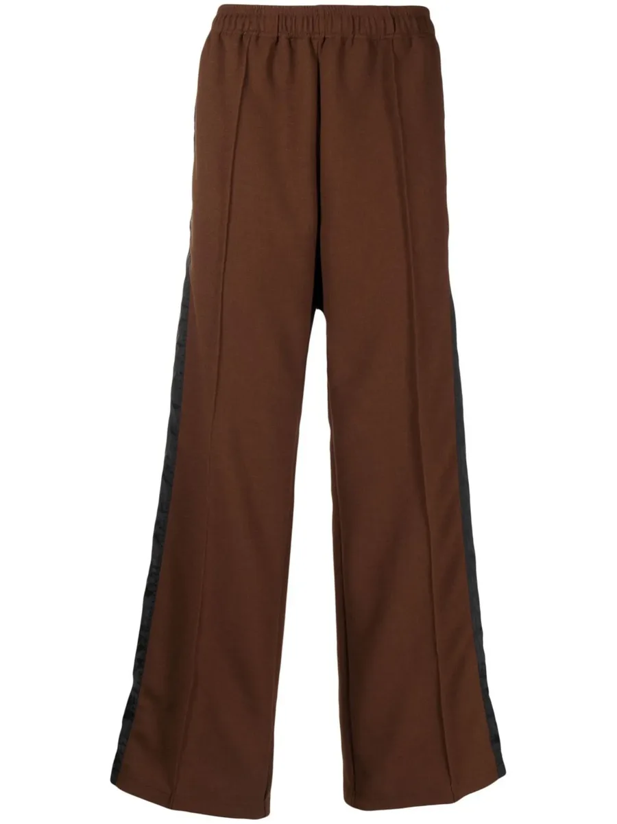 side-stripe straight-leg trousers 1