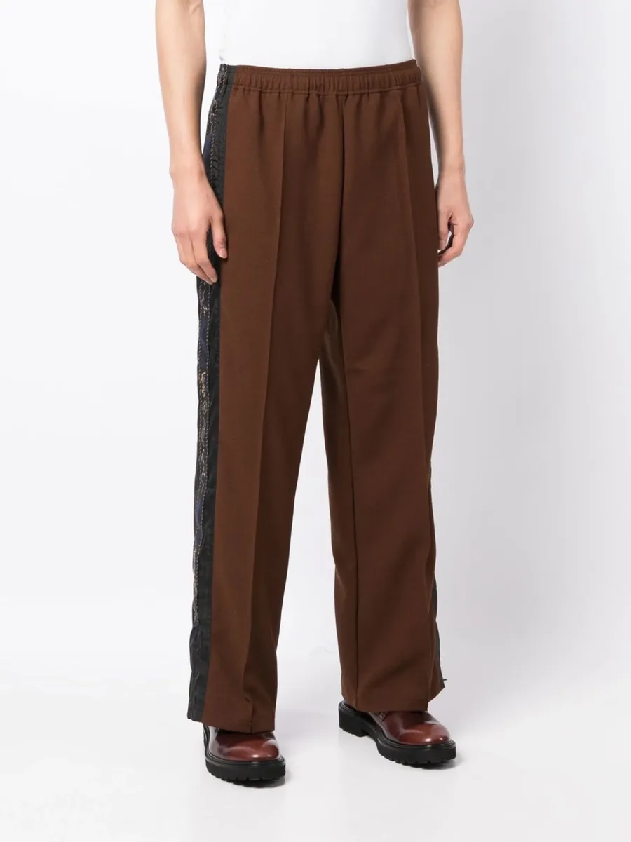 side-stripe straight-leg trousers 5