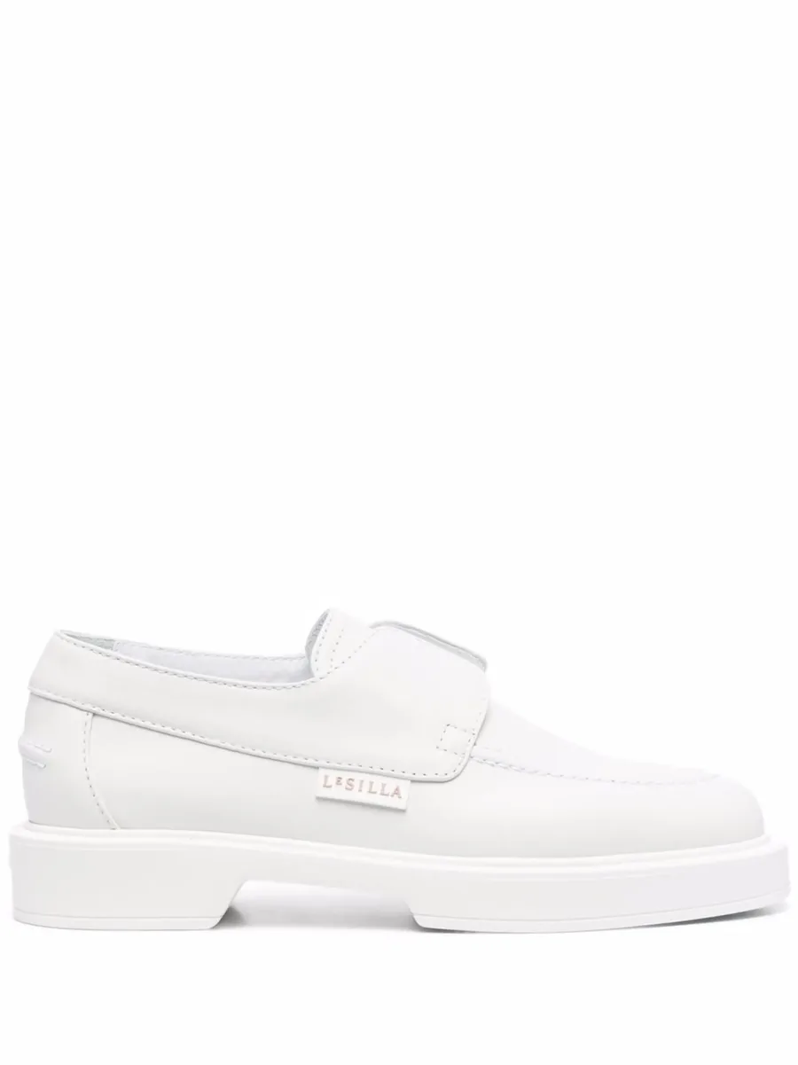tonal leather loafers 1