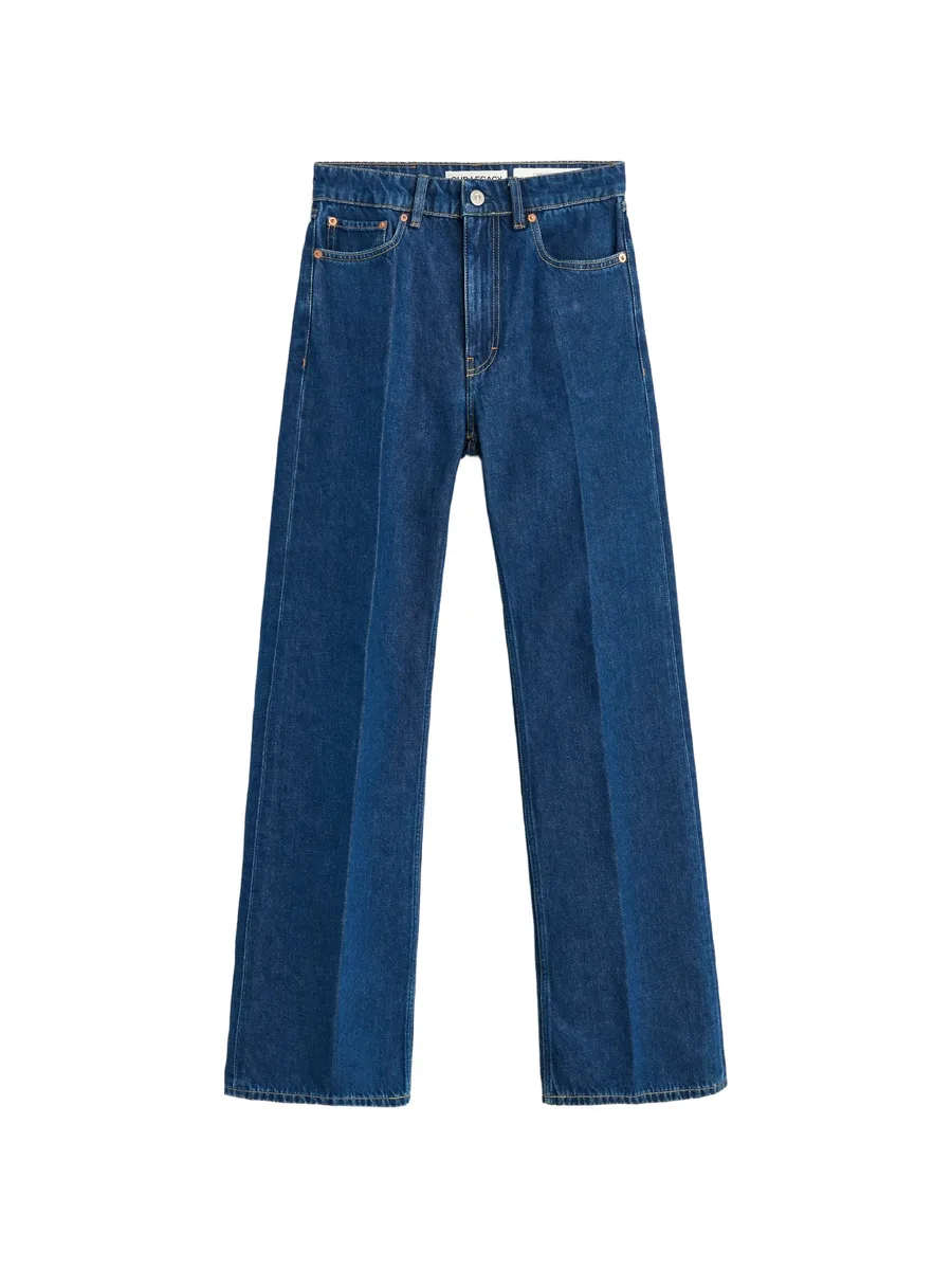 джинсы bootcut с жатым эффектом 1