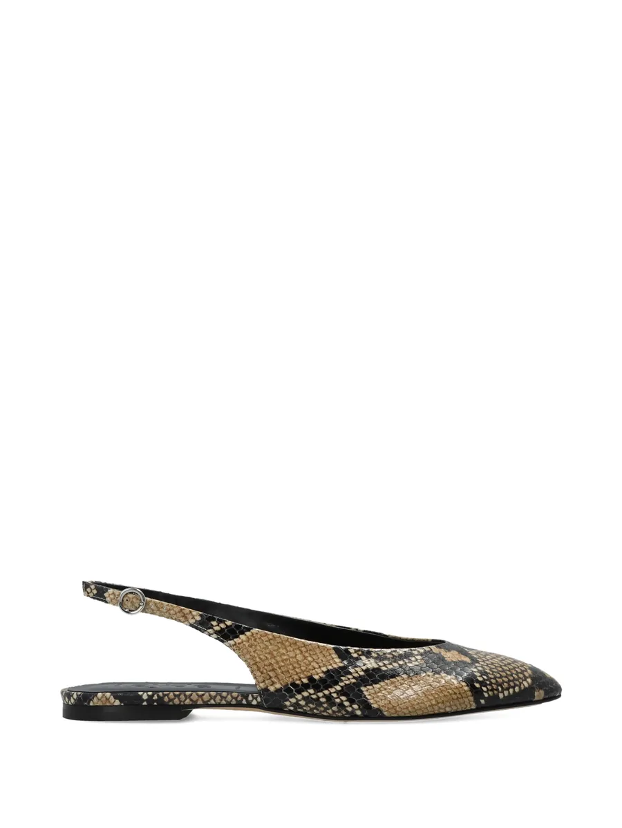 snake-pattern flat pumps 1