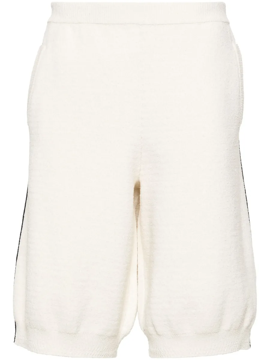 College bouclé-knit bermuda shorts 1
