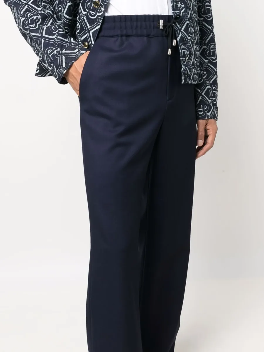 wide-leg twill trousers 9