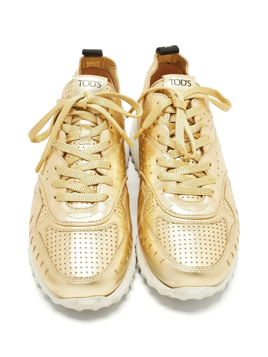 perforated metallic sneakers 8