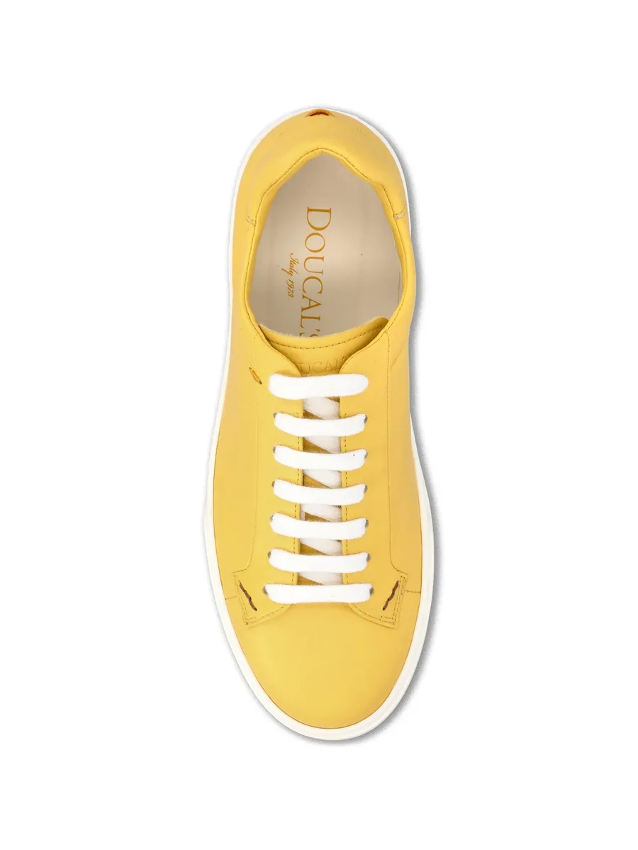 round-toe leather sneakers 6