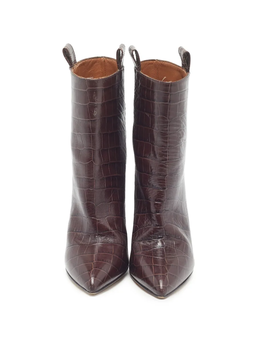croc-embossed ankle boots 7