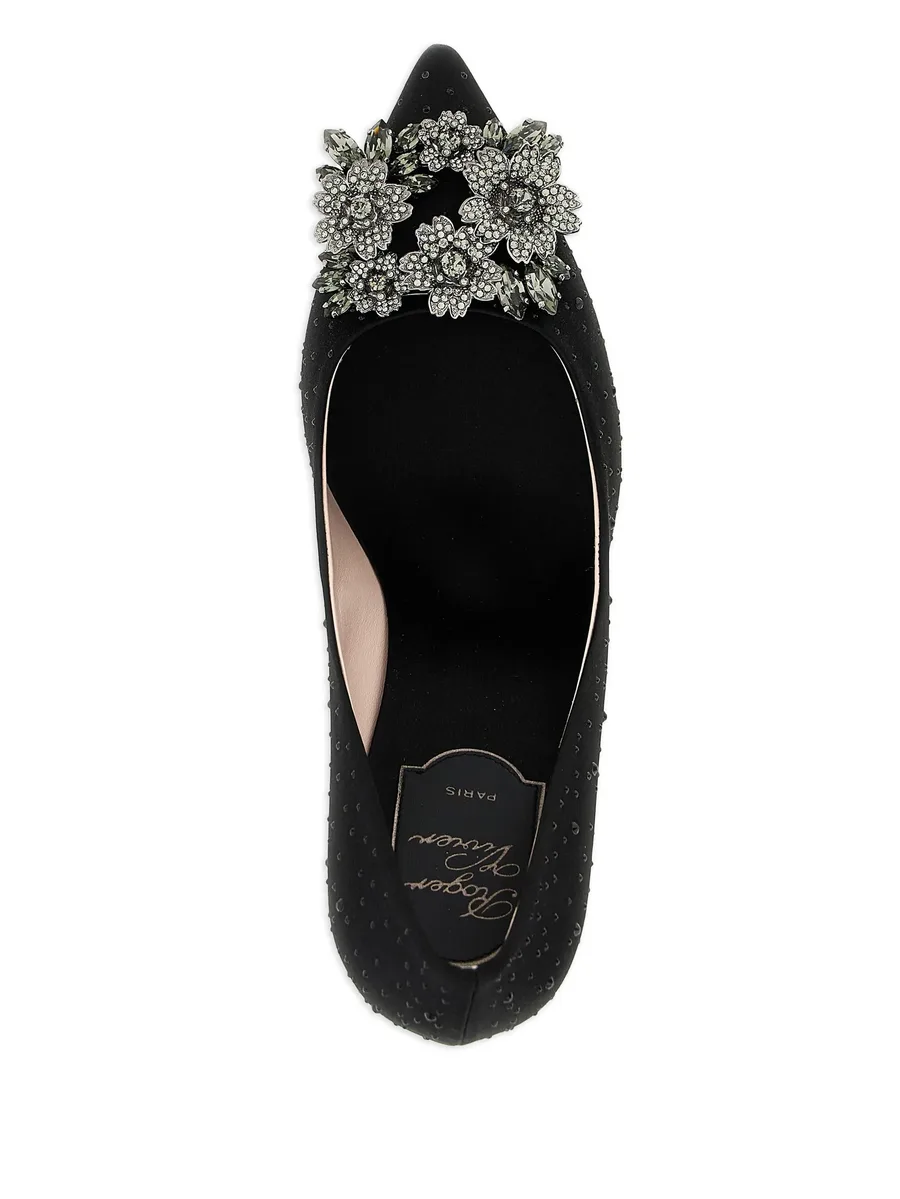 85mm Efflorescence crystal-embellished satin pumps 8