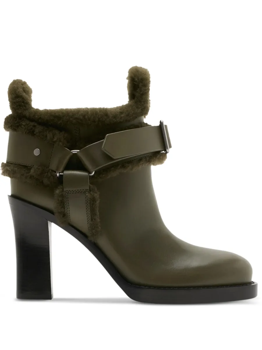 buckled 100mm leather biker boots 1
