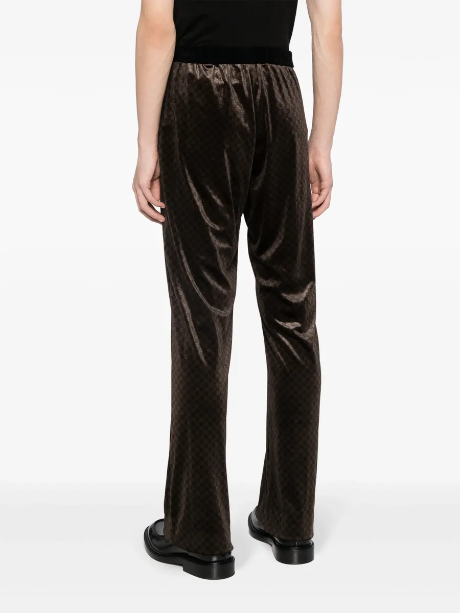 monogram-jacquard straight-leg trousers 7