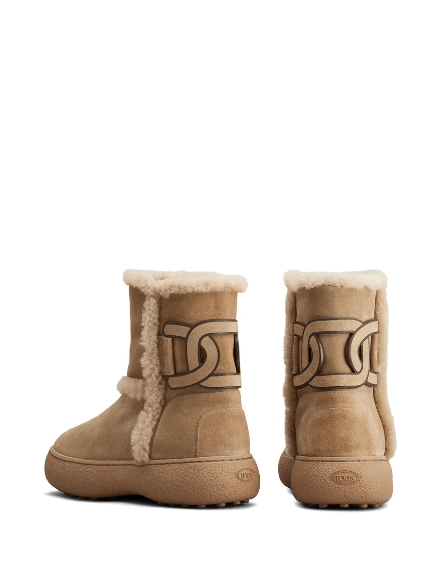 logo-patch suede boots 5