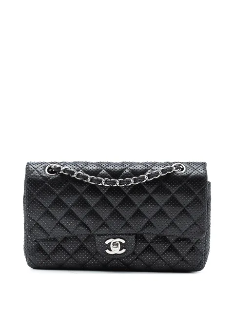 сумка на плечо Classic Perforated Lambskin Double Flap среднего размера (2006-2008 годы)
