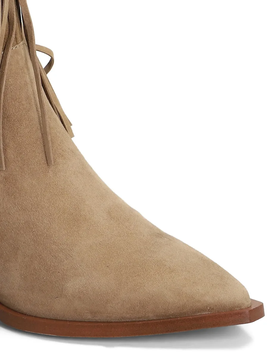 fringed studded ankle boots 9