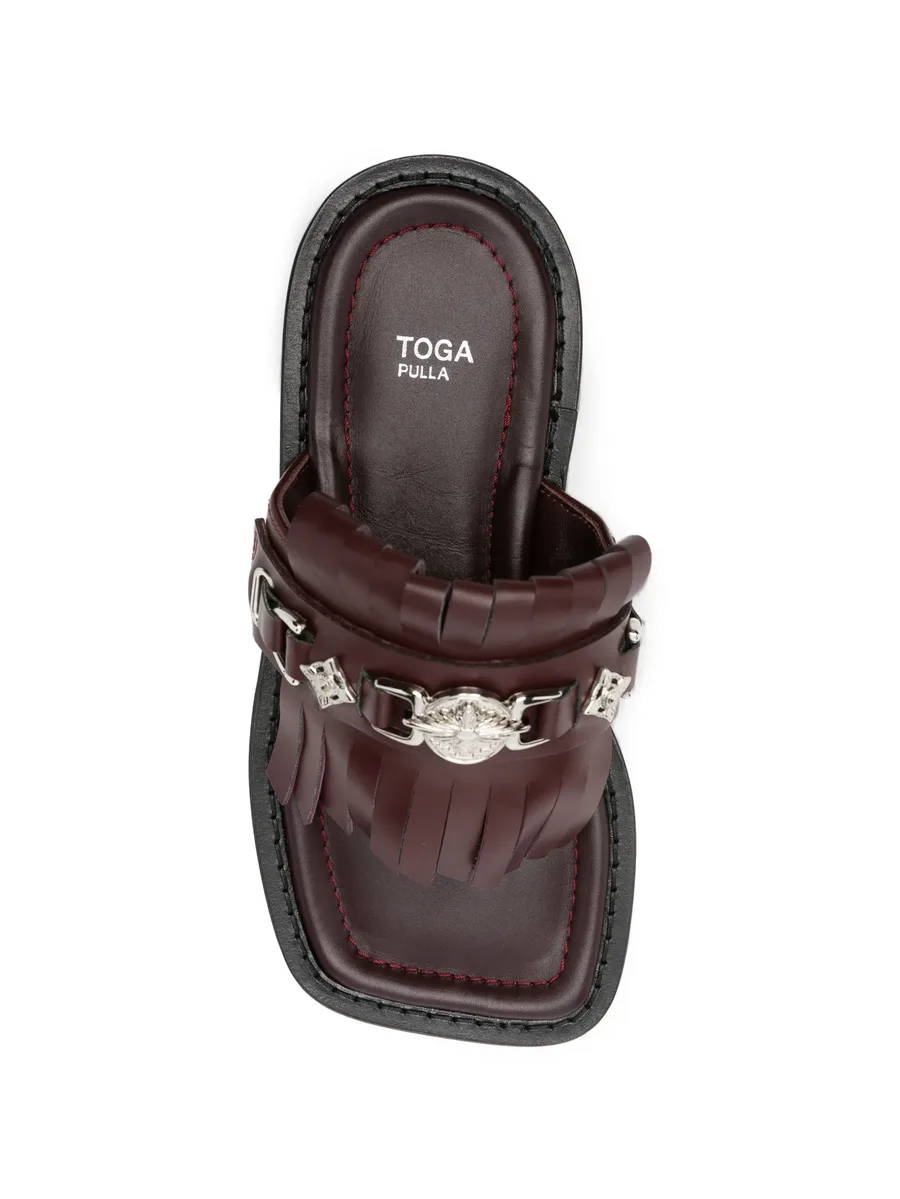 fringe-detail buckled sandals 7