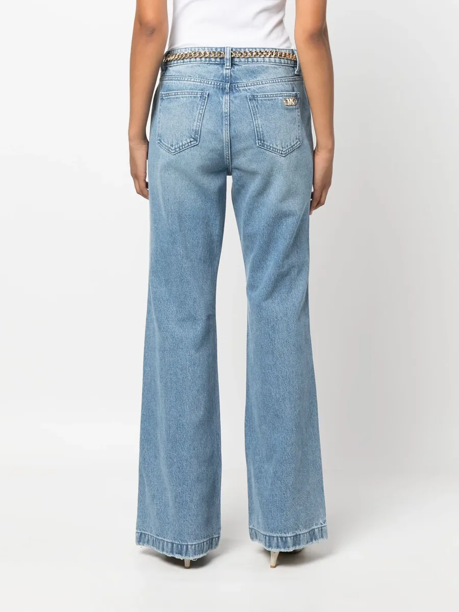 джинсы bootcut с поясом 7