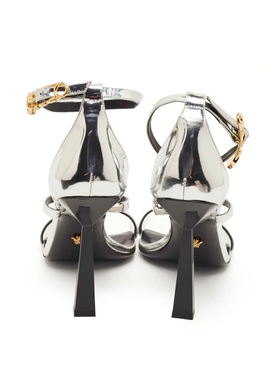 Safety Pin leather heeled sandals 6