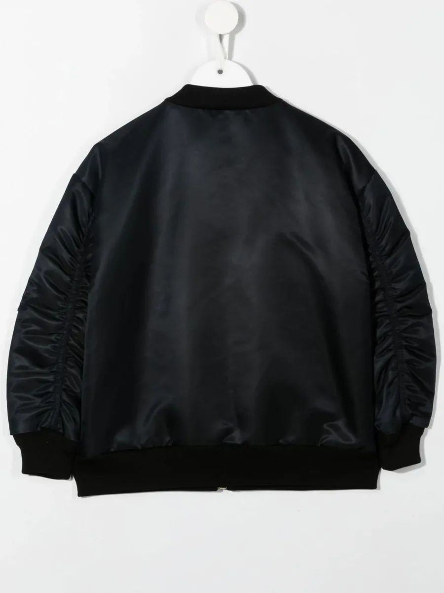 embroidered-logo zip-up bomber jacket 4