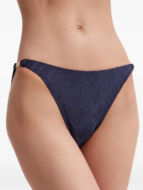 logo-pattern bikini bottoms