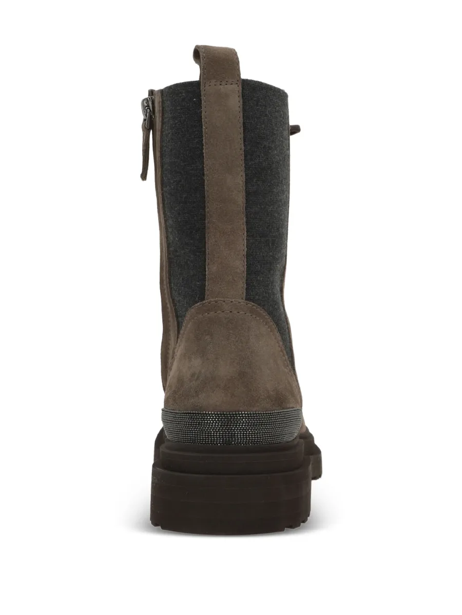lace-up Monili-trim boots 5