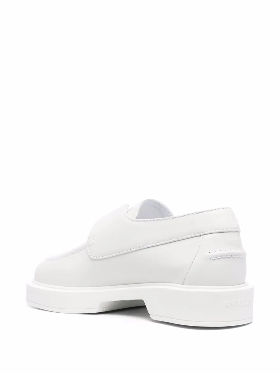 tonal leather loafers 6