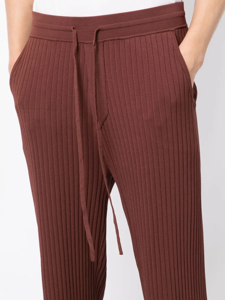 ribbed straight-leg trousers 10