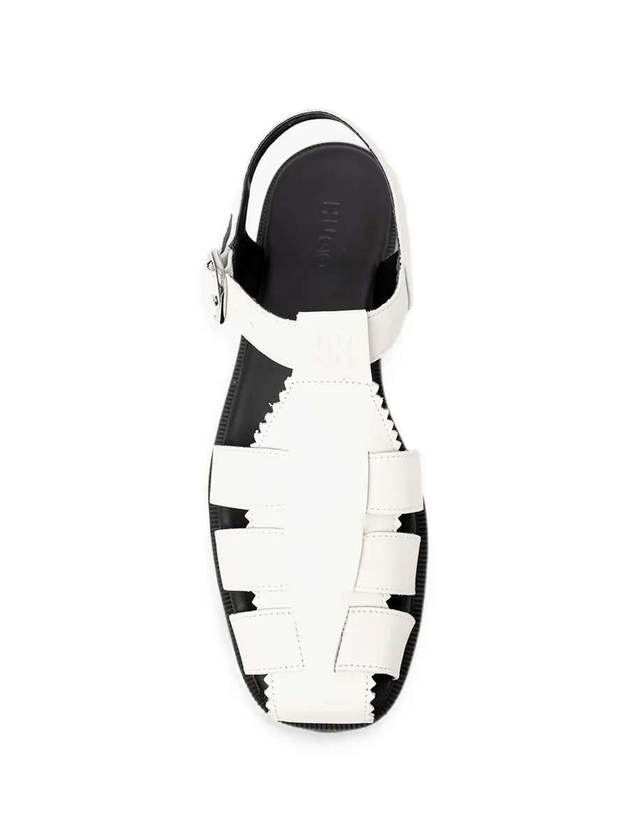 buckle-fastening caged sandals 6