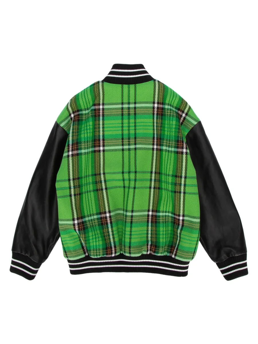 Checked pattern bomber jacket 4