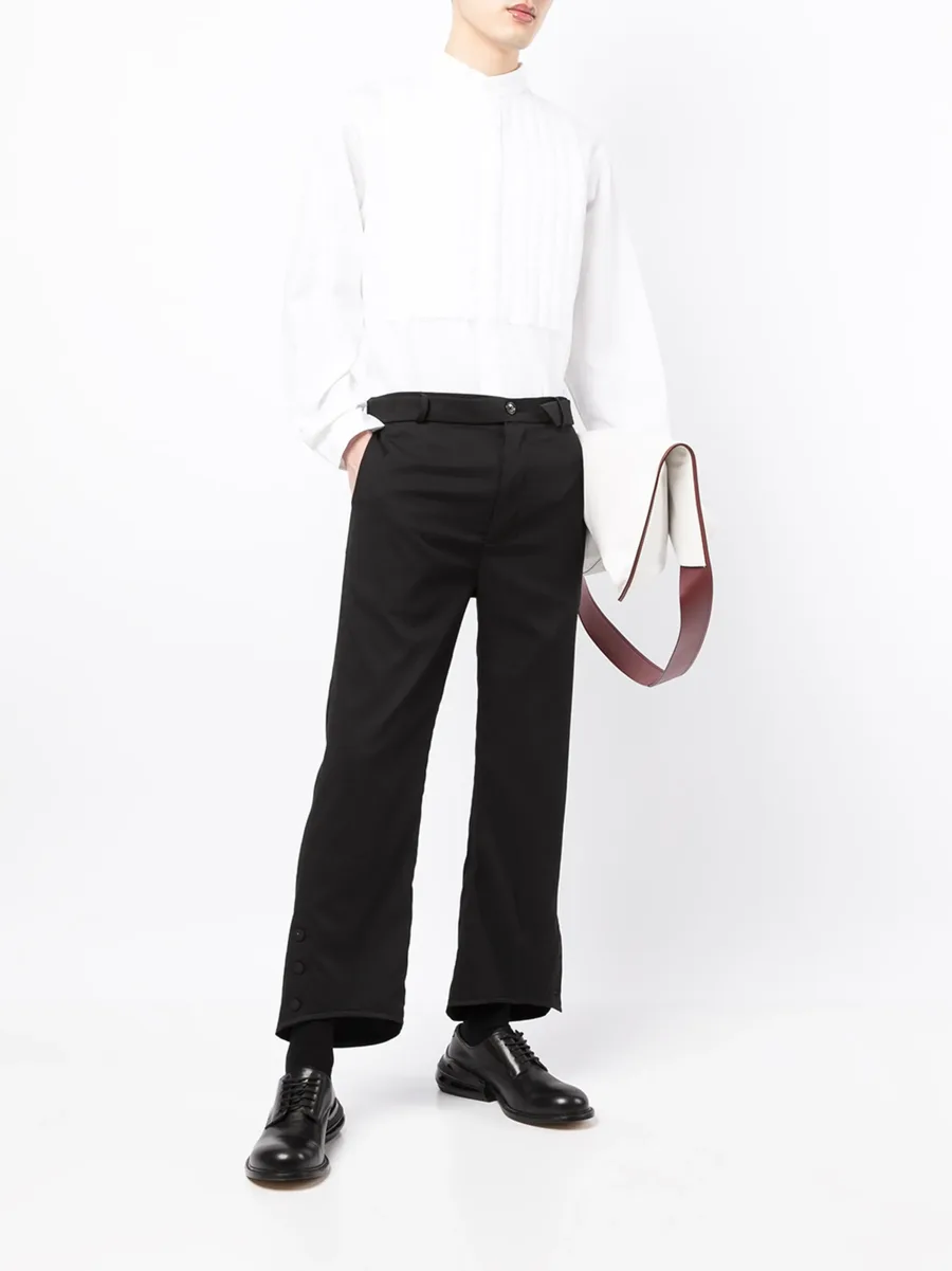 x ANOWHEREMAN cropped-leg trousers 4