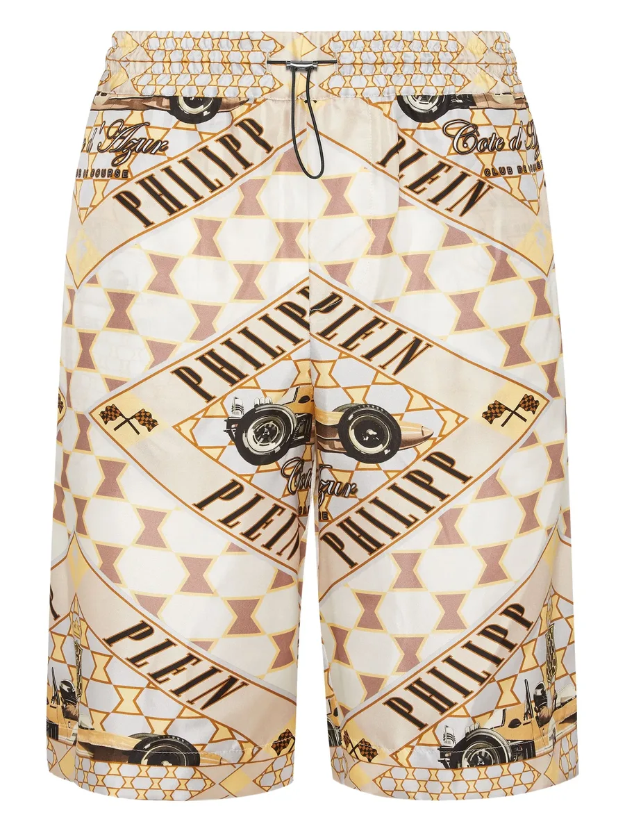Cool Kid Cut printed silk shorts 1