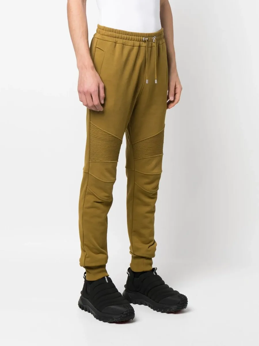 flocked-logo organic-cotton track trousers 5