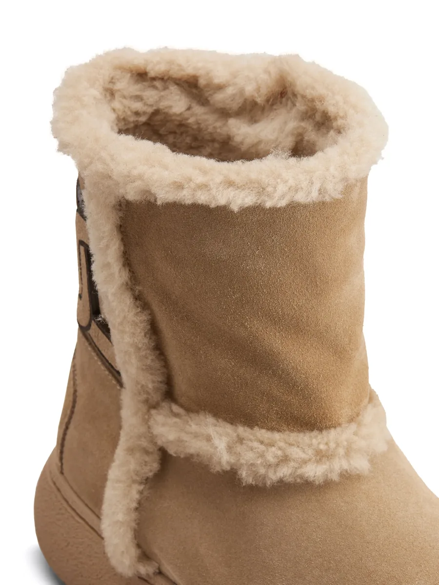 logo-patch suede boots 12
