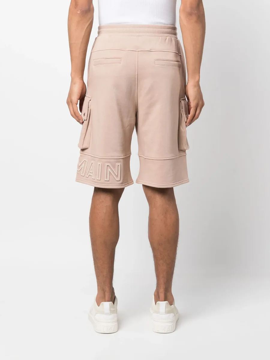 embossed-logo cotton bermuda shorts 7