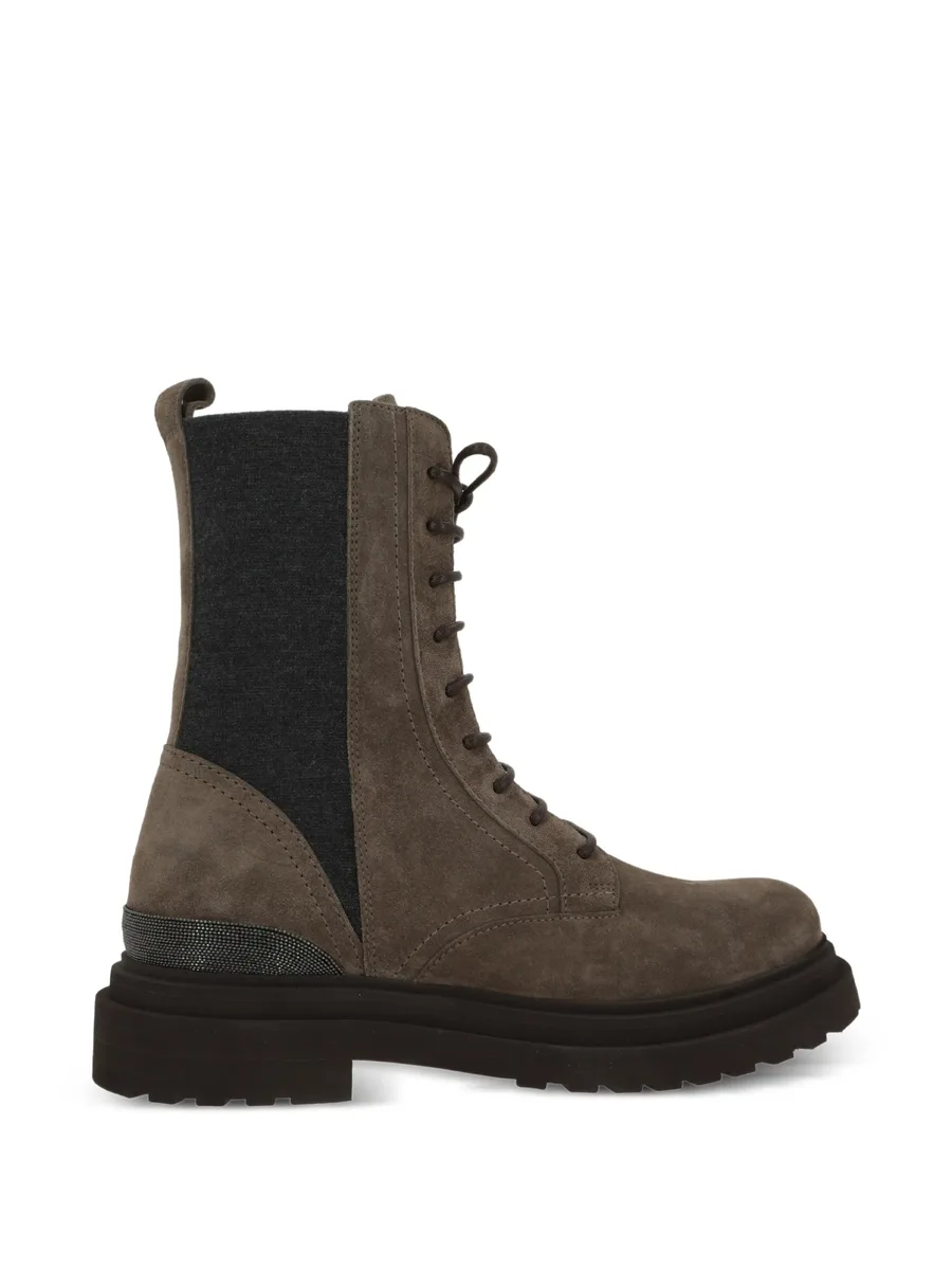 lace-up Monili-trim boots 2
